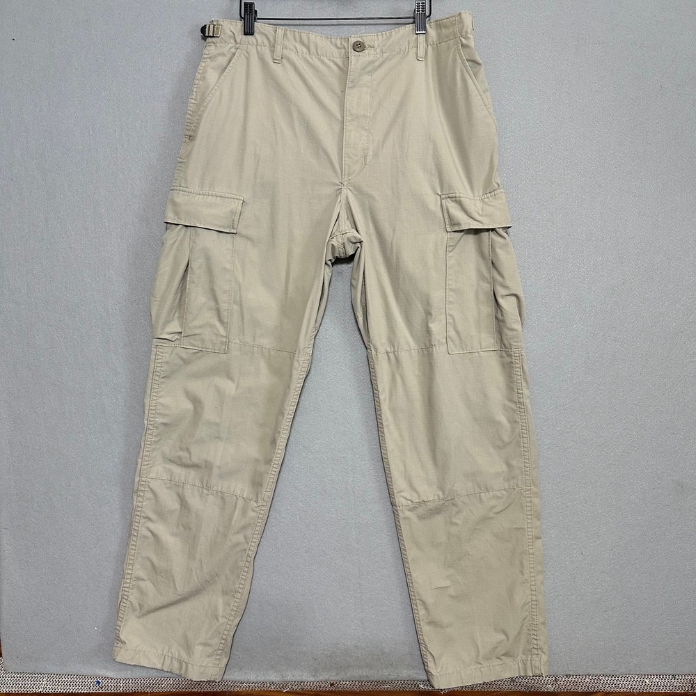 Genuine Gear Mens Khaki Tan Ripstop Tactical Cargo Pants Size Medium Regular M-R